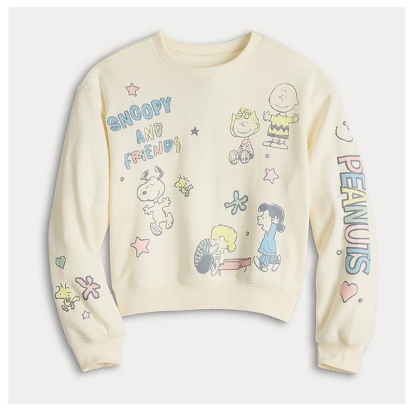🆕 Peanuts Snoopy and Friends Sweatshirt Juniors Large - Picture 2 of 5